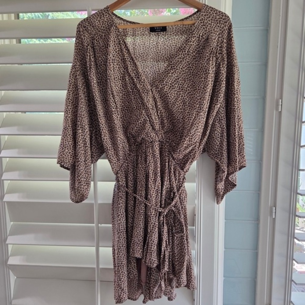 Vici Leopard‎ Print Romper Fun Boho Women L